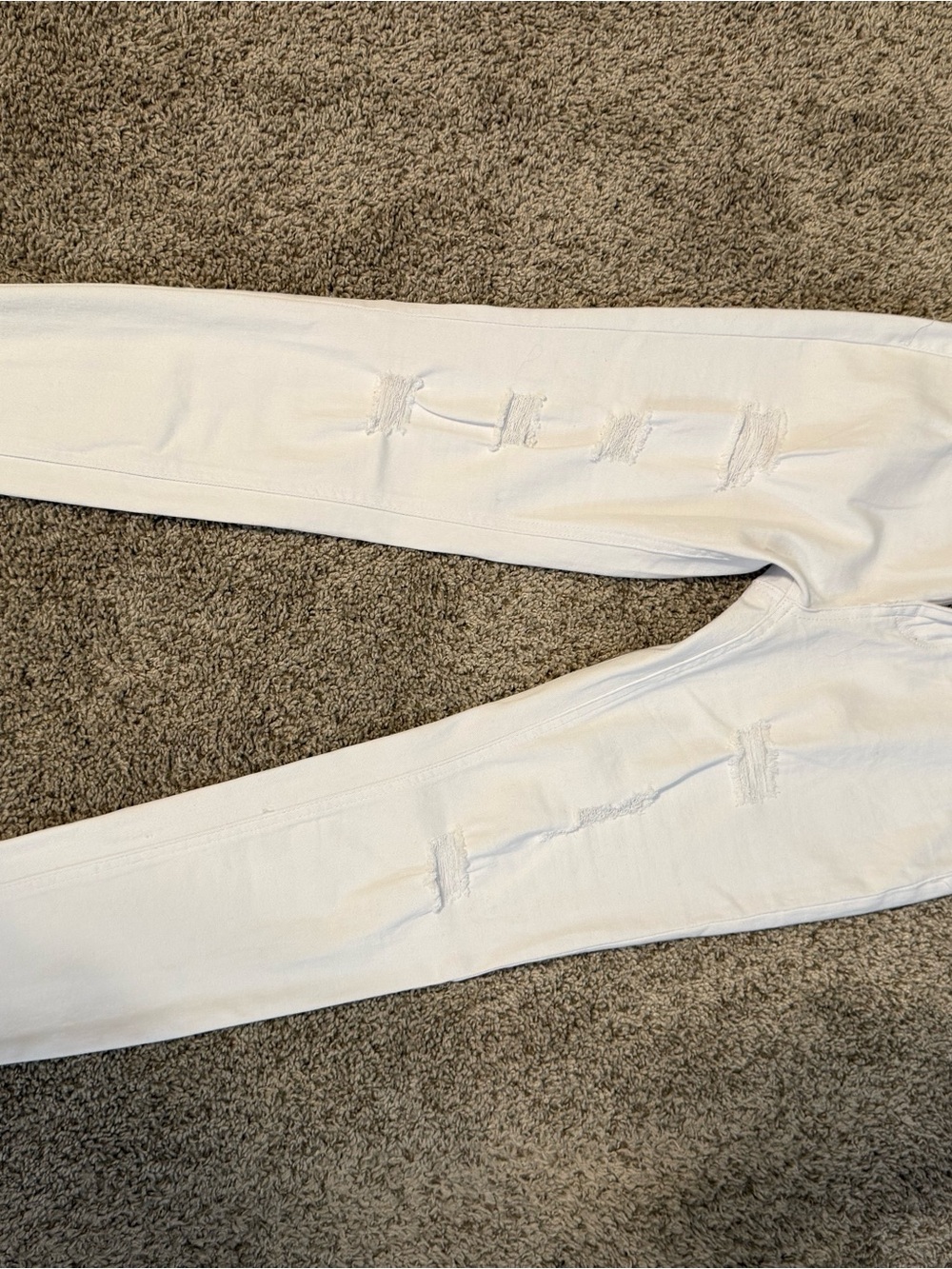 Fashion Nova White Skinny Ripped Jeans